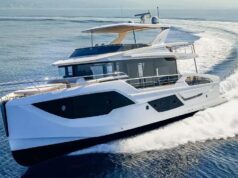 Reupholstering Boat Seat Gives Boats a Fresh New Look White luxury motor yacht cruising at speed through blue water, creating a white wake behind it.