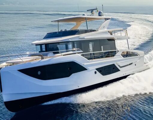 Reupholstering Boat Seat Gives Boats a Fresh New Look White luxury motor yacht cruising at speed through blue water, creating a white wake behind it.